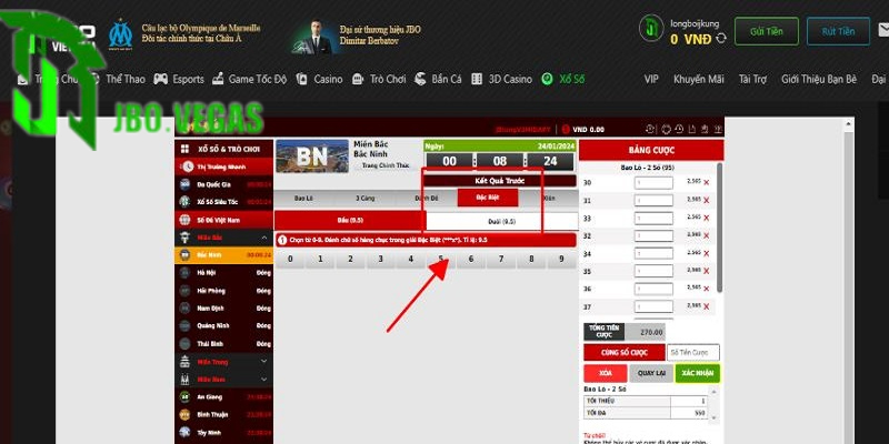 Hướng dẫn cách cược xổ số lô đề tại Jbo